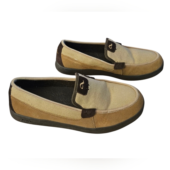 Vintage Men's Adio Skater Shoe Brown & Tan Leather Slip-On Shoes Size 10 USED - Picture 3 of 15